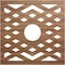 Ekena Millwork Chevron Wood Fretwork Pierced Ceiling Medallion, Walnut, 18"OD x 4 5/8"ID x 3/8"T CMWP18X18X0375CHWA - alternate 1